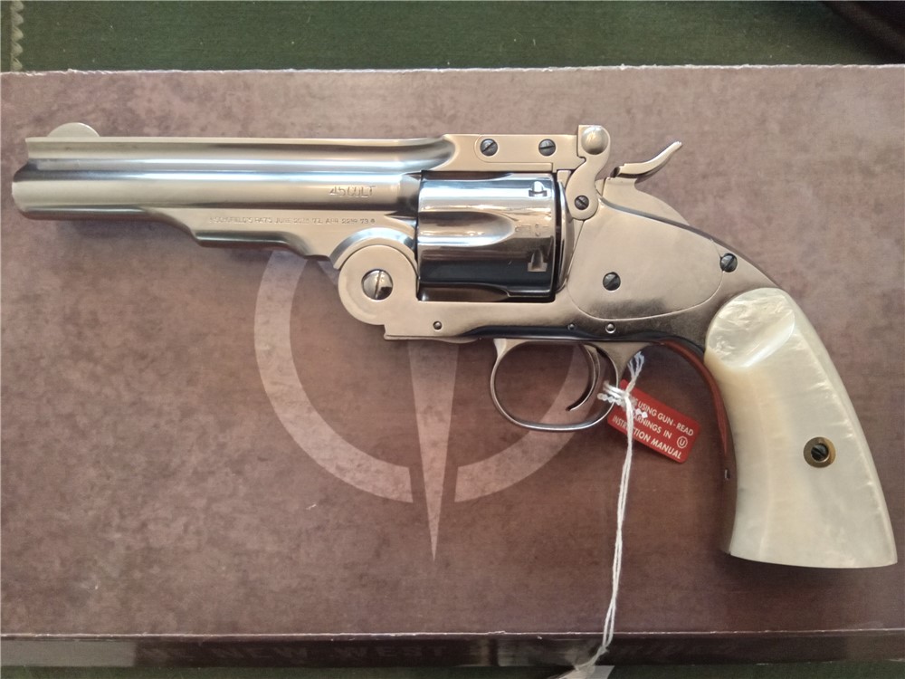 Schofield 45 LC  Revolver /Nickel /w/pearl grips& box-img-3