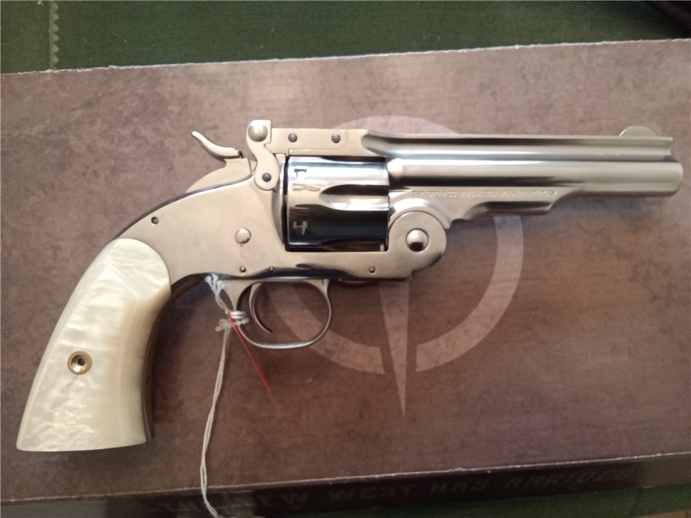Schofield 45 LC  Revolver /Nickel /w/pearl grips& box-img-4
