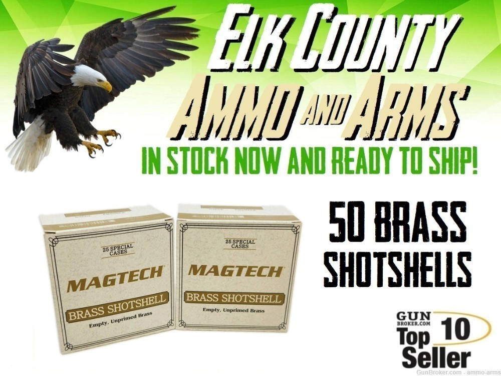 50 Magtech Brass Shotgun Shotshell Hull Casings for Black Powder 16 Gauge-img-0