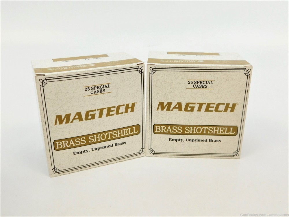 50 Magtech Brass Shotgun Shotshell Hull Casings for Black Powder 16 Gauge-img-1