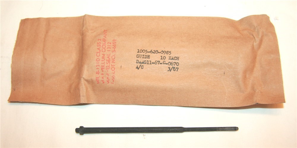 M1 Carbine Operating Spring Guide, (10) In Seal Wrap-img-0