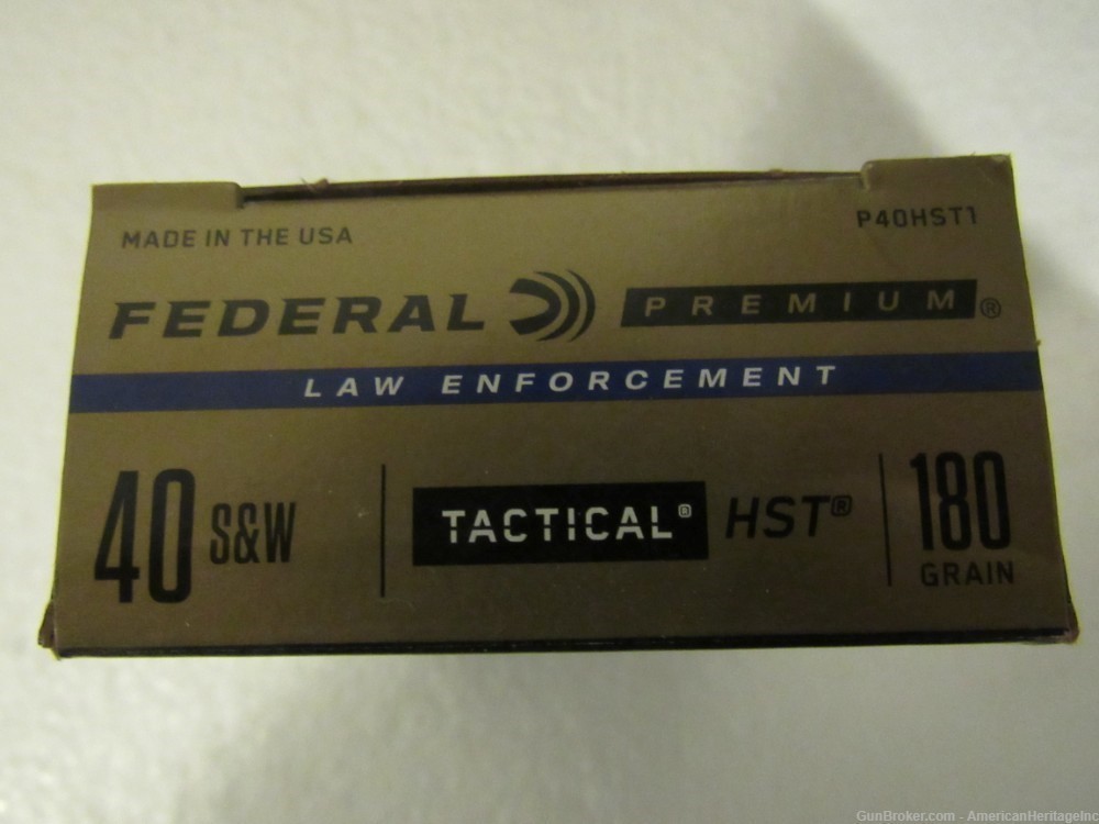 40 S&W FEDERAL HST LE TACTICAL - 50 Rds - 180Gr- JHP No CCF - $13 Ship -img-3