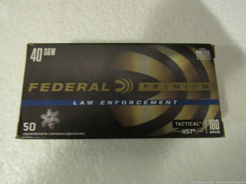 40 S&W FEDERAL HST LE TACTICAL - 50 Rds - 180Gr- JHP No CCF - $13 Ship -img-2