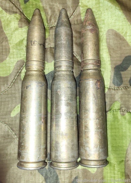 Lot of 3 20mm inert dummy cannon rounds ammo training LC-60-22-img-0