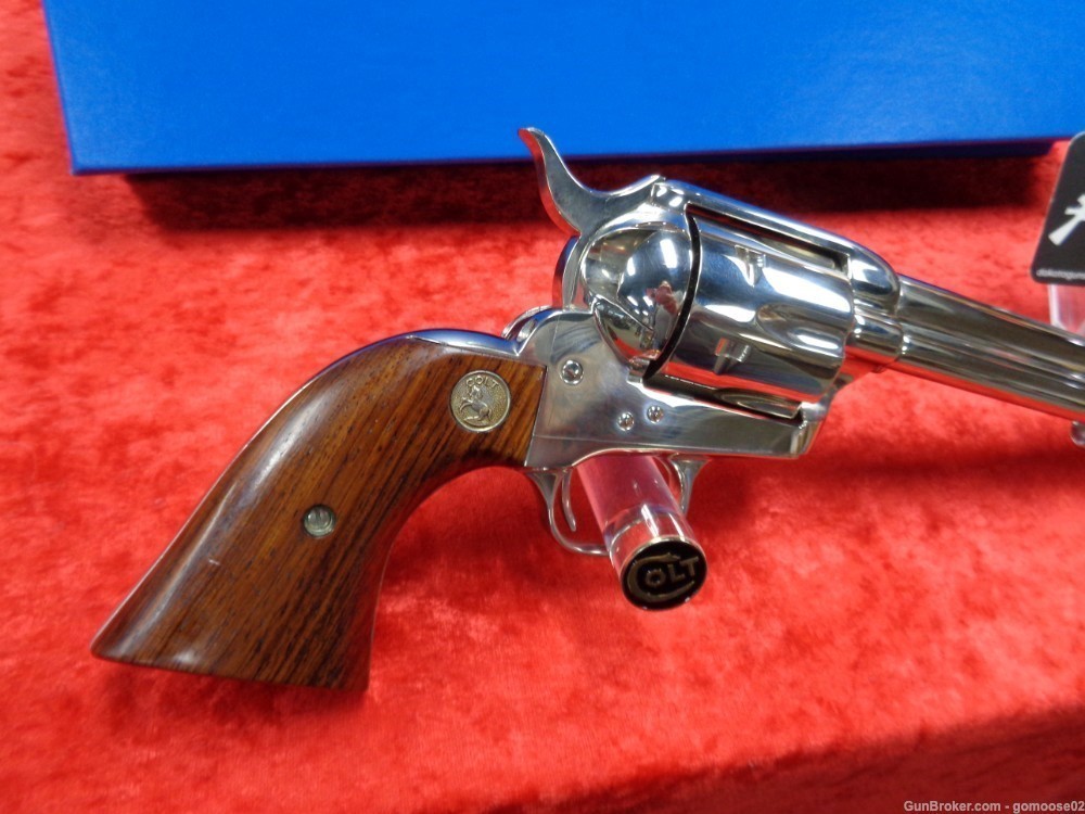 1984 Colt SAA Frontier Six Shooter 44-40 Bright Nickel Wood Grips WE TRADE-img-8