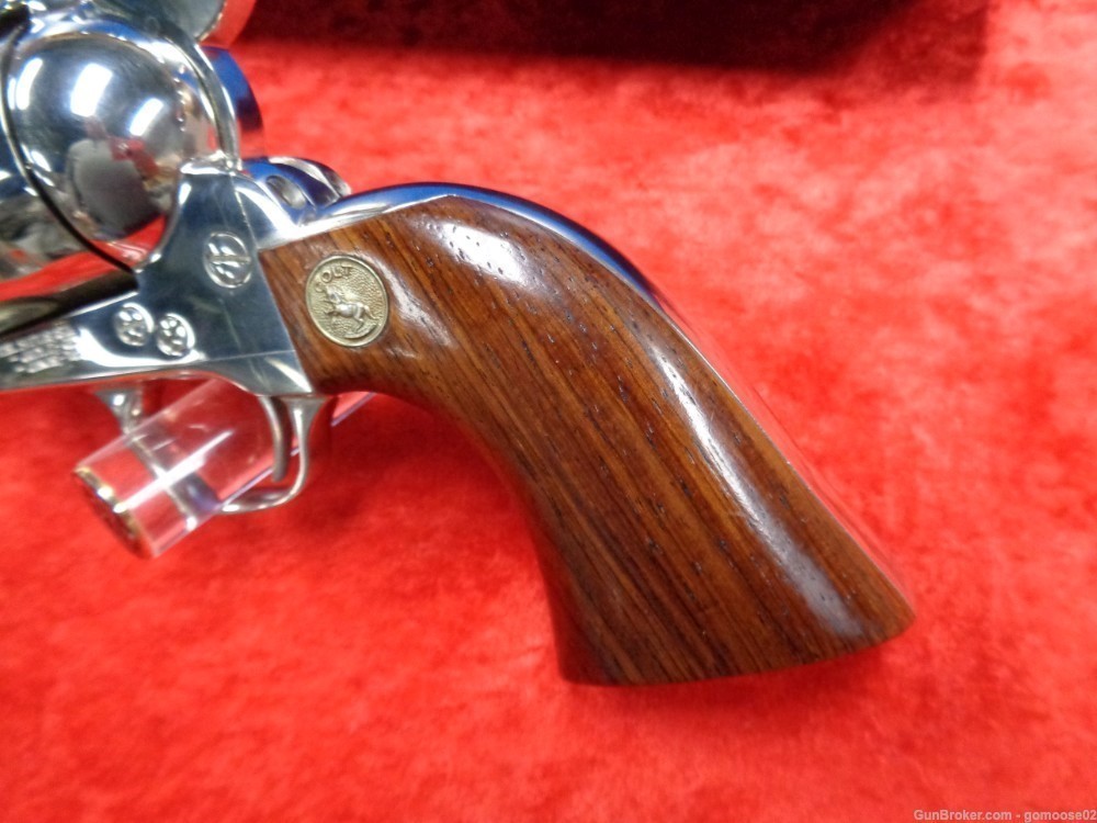 1984 Colt SAA Frontier Six Shooter 44-40 Bright Nickel Wood Grips WE TRADE-img-6