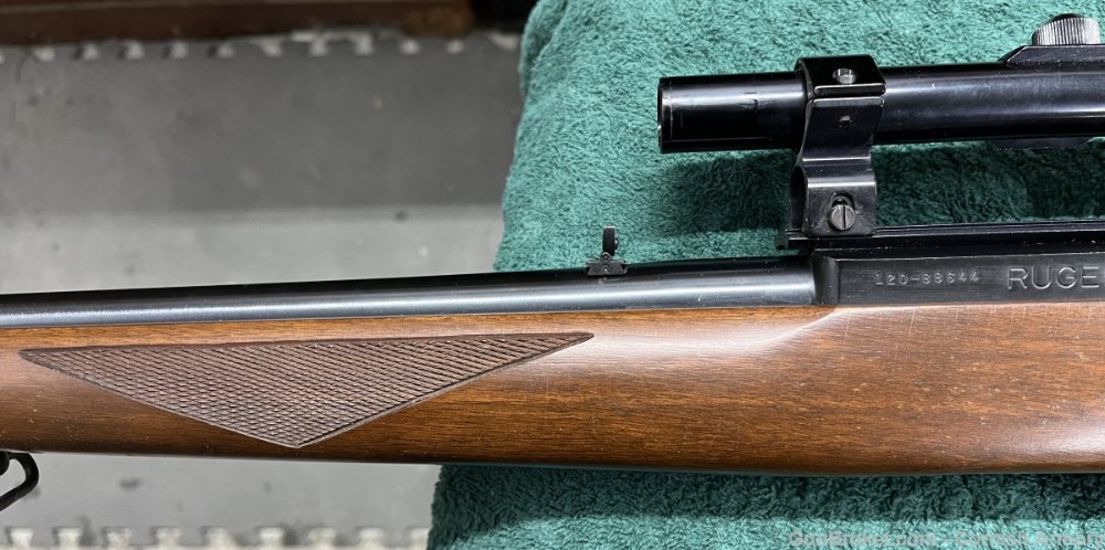 scoped Ruger 10/22 Deluxe Sporter Carbine w/checkered walnut stock-img-7