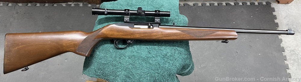 scoped Ruger 10/22 Deluxe Sporter Carbine w/checkered walnut stock-img-10