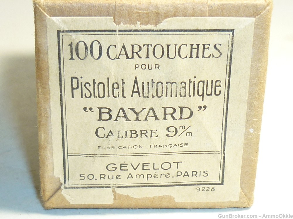 25rd FRENCH SEALED BOX .380 ACP GEVELOT Bayard 9mm Court Bayard Pieper-img-2