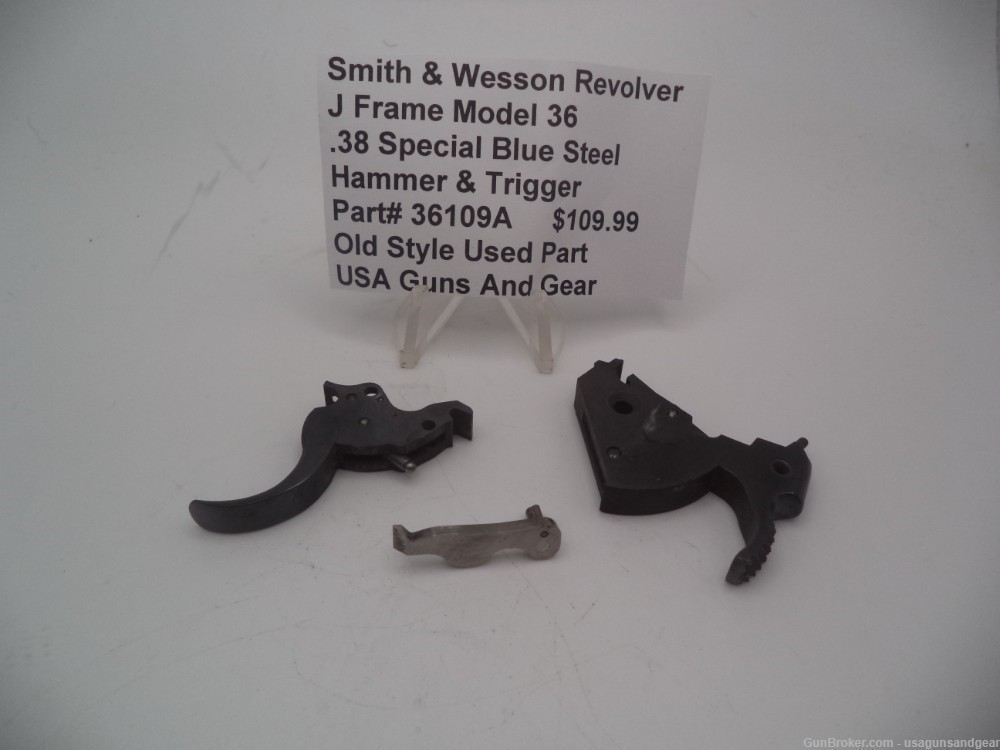 36109A Smith & Wesson Revolver J Frame Model 36 Hammer & Trigger Used-img-0