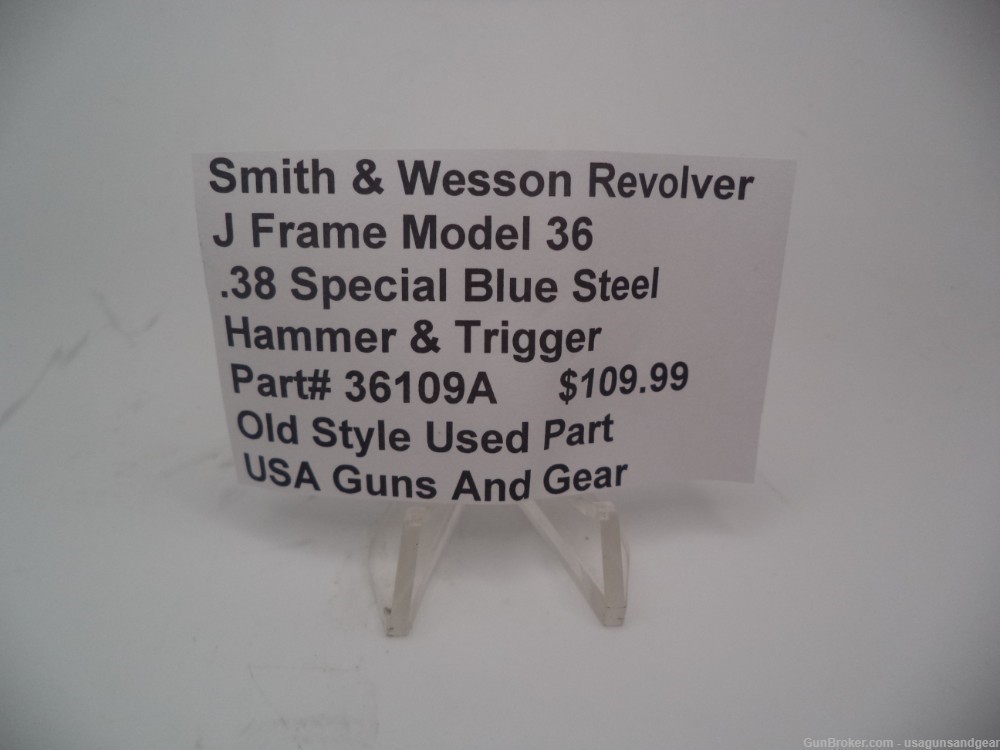 36109A Smith & Wesson Revolver J Frame Model 36 Hammer & Trigger Used-img-1