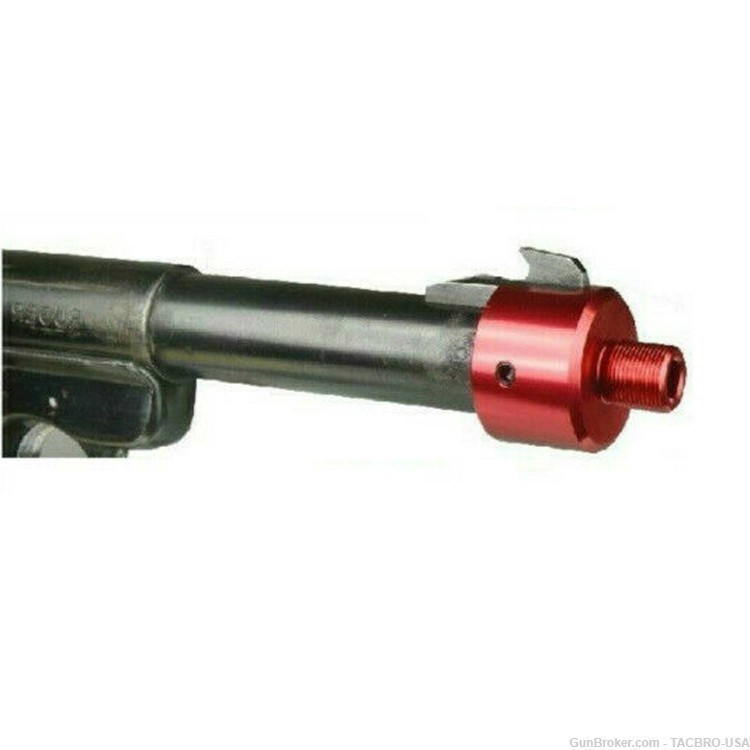 TACBRO Red Ruger .22 Mark 1,2,3 Bull Barrel 1/2"x28 Muzzle Brake Adapter-img-4