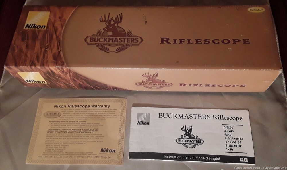 Nikon Buckmasters Riflescope Factory Empty Box #6420 For 3 - 9x 40mm-img-0