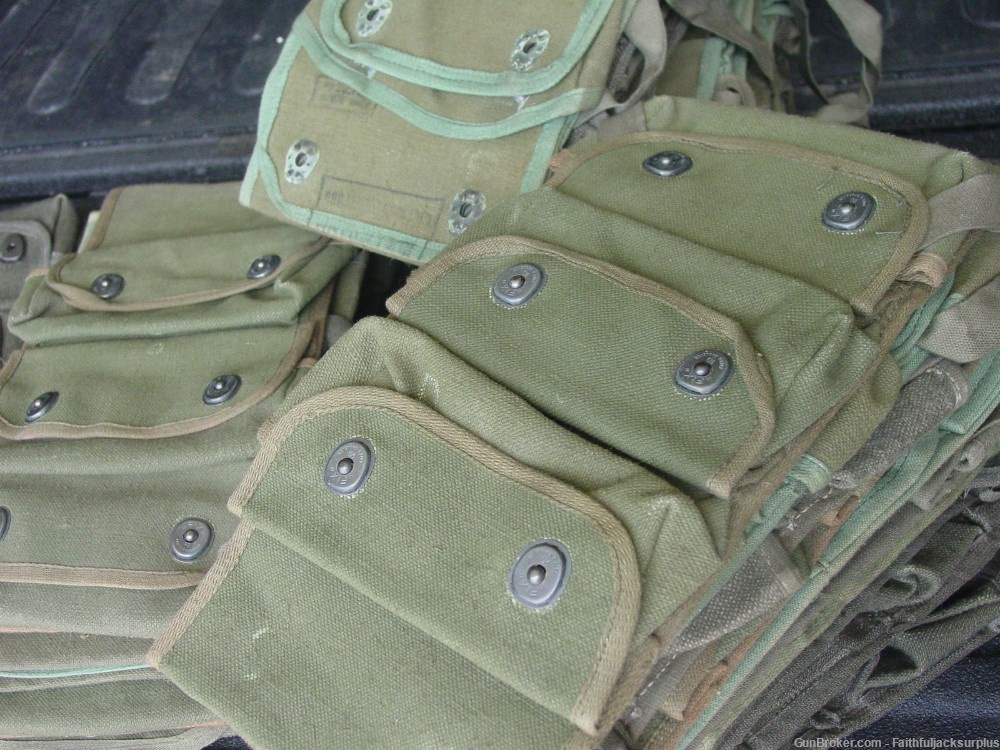 Original Army 3 Pocket Grenade Pouch M51 Canvas Green-img-0