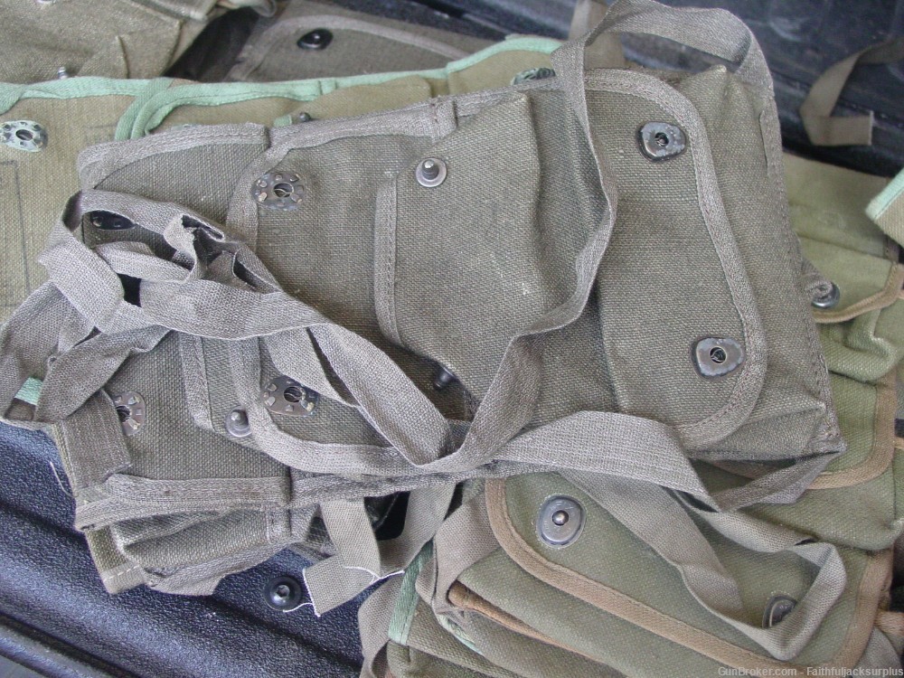Original Army 3 Pocket Grenade Pouch M51 Canvas Green-img-3