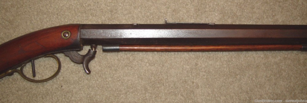 1840's REMINGTON Marked 36 cal. New England  Underhammer Percussion Rifle-img-6