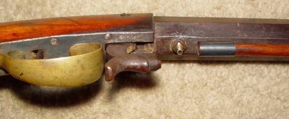 1840's REMINGTON Marked 36 cal. New England  Underhammer Percussion Rifle-img-8