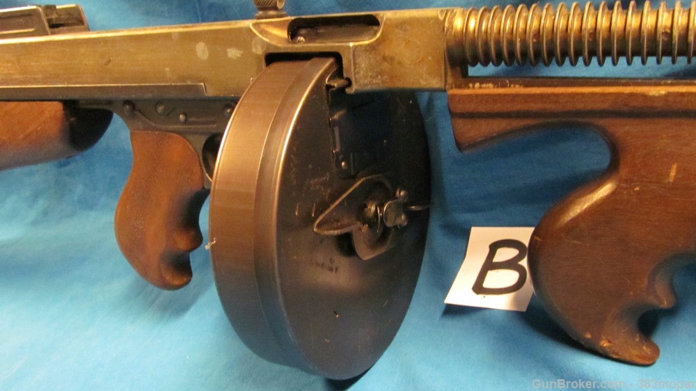 (B) MGC 1921 Thompson SMG Modelgun Corporation Tokyo Japan Blank Firing Gun-img-7