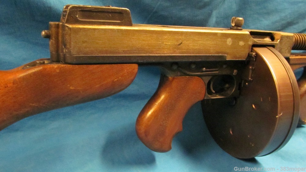 (B) MGC 1921 Thompson SMG Modelgun Corporation Tokyo Japan Blank Firing Gun-img-8