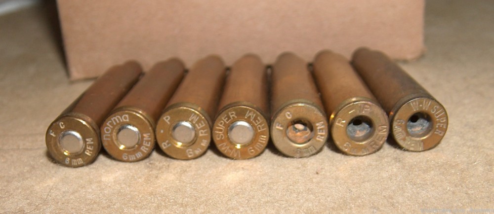 6mm Remington Brass 107 Cases Mixed headstamp, Primed and Deprimed ...