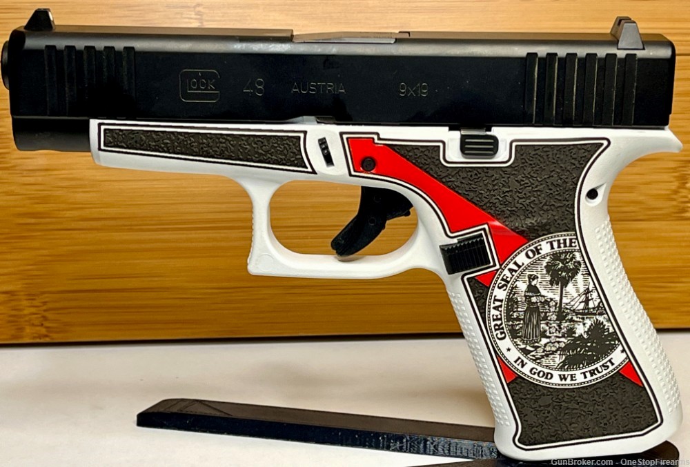Glock 48 Custom "Florida White" Handgun 9mm Luger-img-0