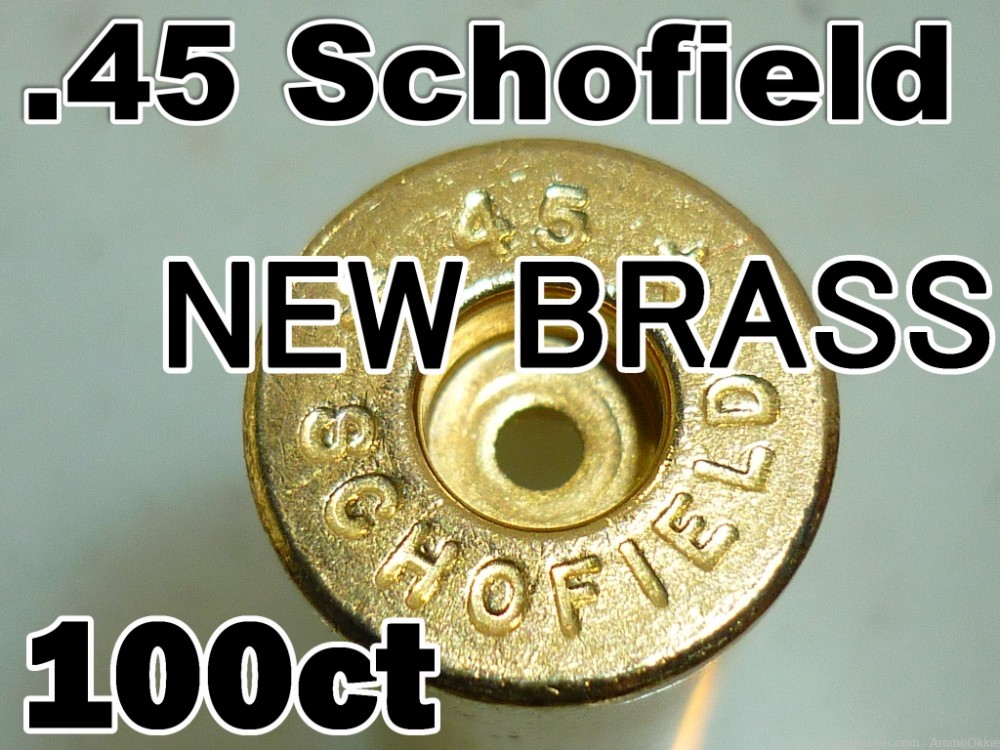 100ct - NEW BRASS CASINGS - 45 Schofield - Starline - S&W no. 3 -img-0