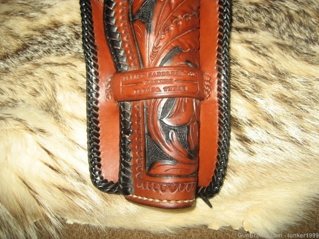 BEAUTIFUL EL PASO SADDLERY FULLY LINED & LACED CHEYENNE HOLSTER SAA 7.5" !-img-1