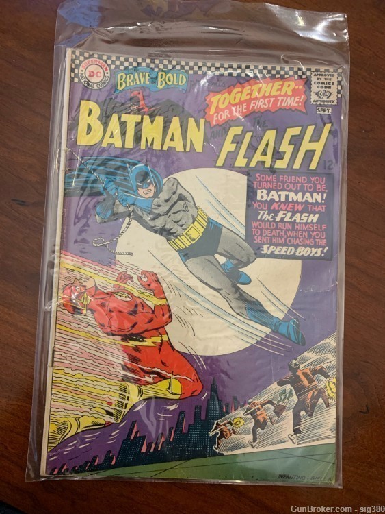 VINTAGE DC COMICS 1966 BATMAN FLASH No. 67 SEPT COMIC BOOK-img-0