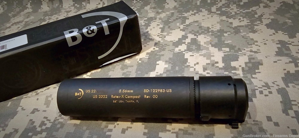 B&T ROTEX-X 5.56 NATO COMPACT Suppressor  APC223/APC556 Hk MR556 STD A2 Mt -img-0