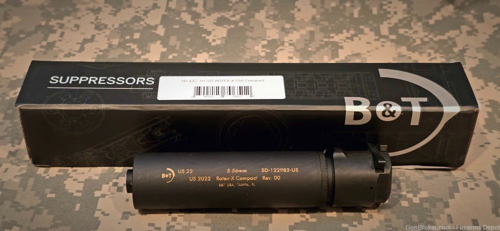 B&T ROTEX-X 5.56 NATO COMPACT Suppressor  APC223/APC556 Hk MR556 STD A2 Mt -img-6