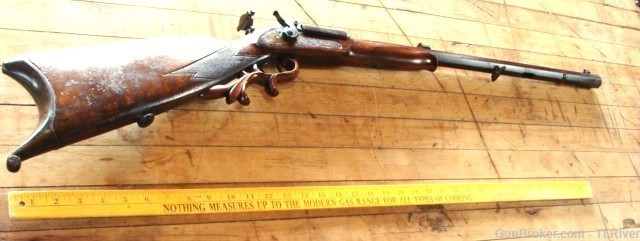 German Schutzen Single Shot Rifle Antique  Parlor Rifle No Reserve-img-1