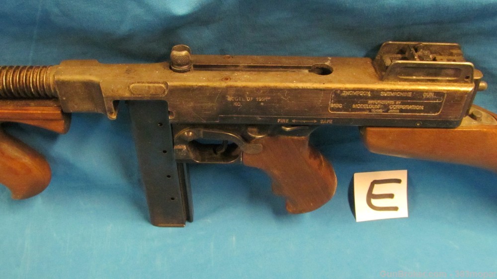 (E) MGC 1921 Thompson SMG Modelgun Corporation Tokyo Japan Blank Firing Gun-img-3