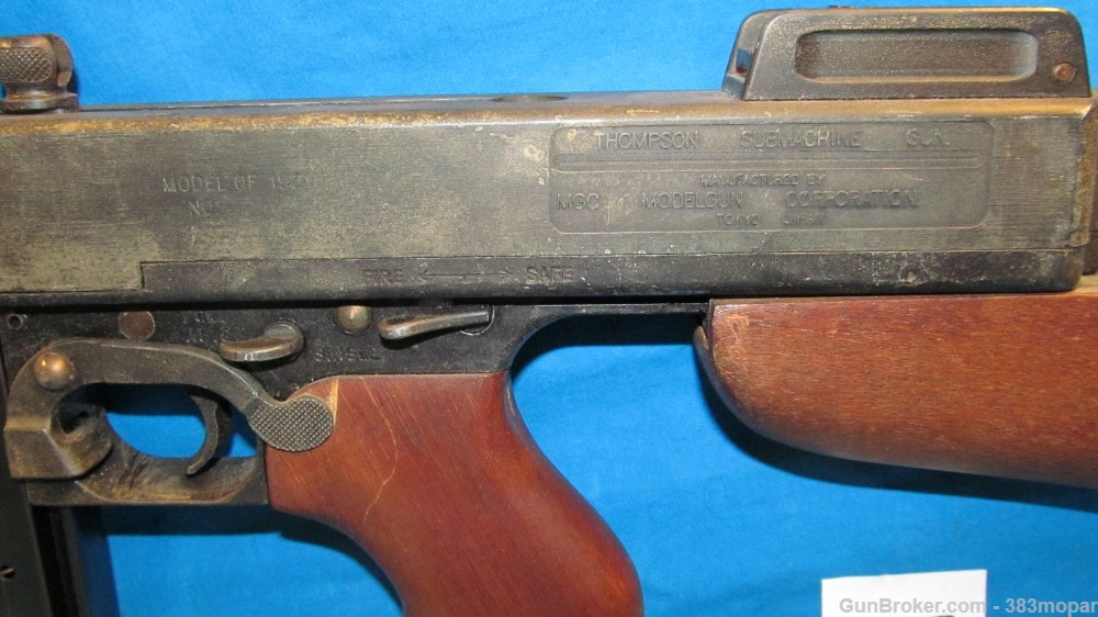 (F) MGC 1921 Thompson SMG Modelgun Corporation Tokyo Japan Blank Firing Gun-img-2