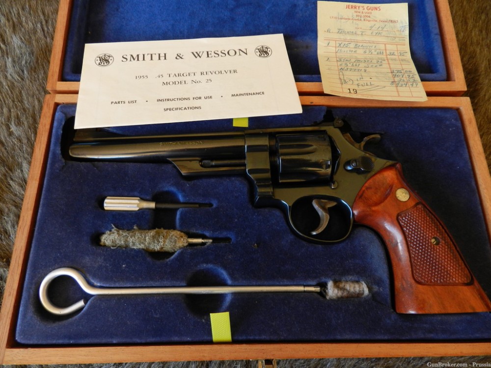 Smith & Wesson Moddel 25-2 45ACP 6 1/2" Blue 99% in Presentation Case-img-12