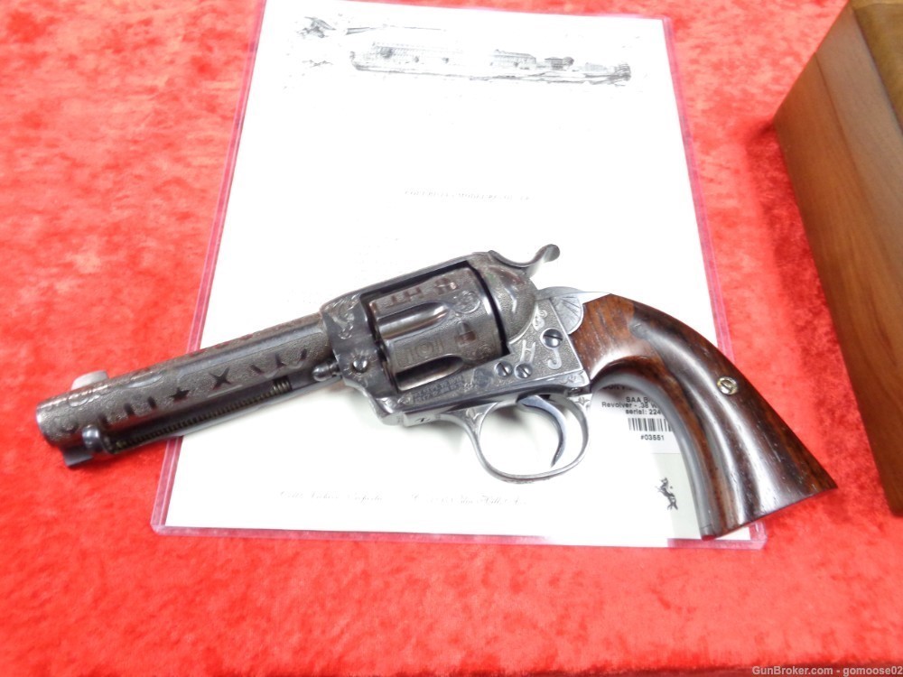 RARE 1902 Colt SAA Bisley CATTLE BRAND Engraved 1st Generation I TRADE BUY-img-27