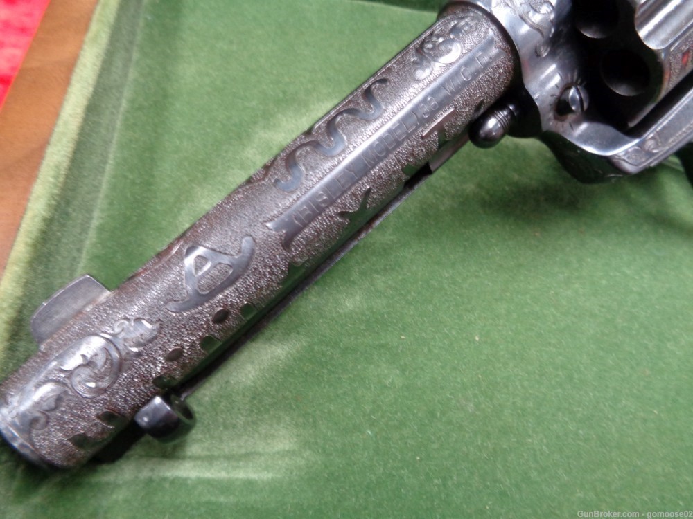 RARE 1902 Colt SAA Bisley CATTLE BRAND Engraved 1st Generation I TRADE BUY-img-61
