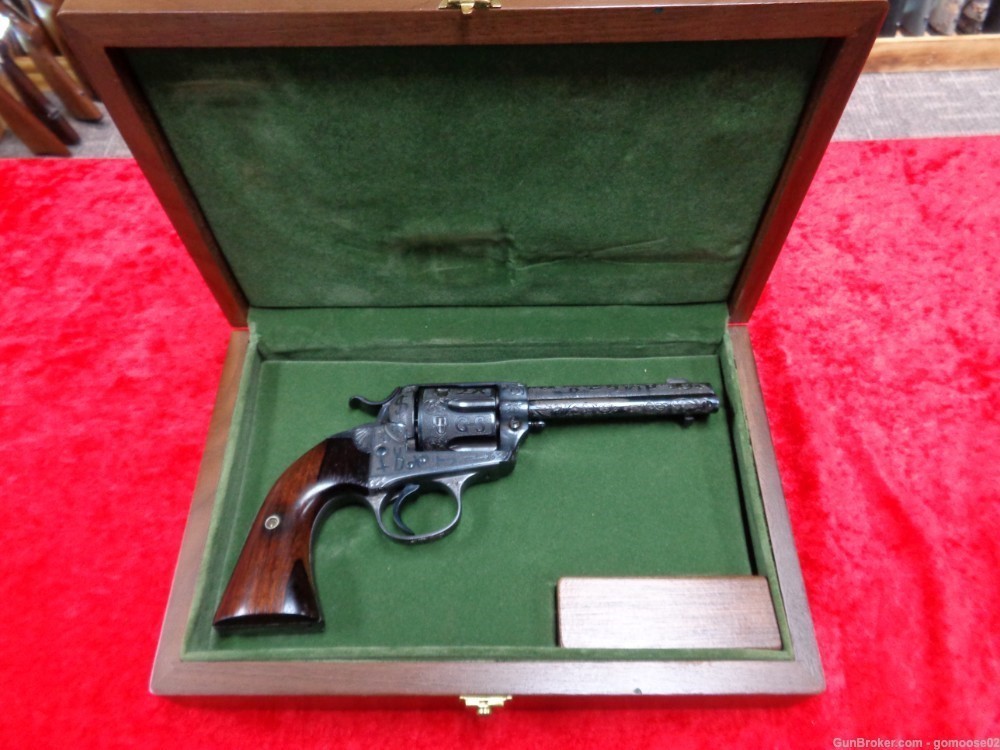 RARE 1902 Colt SAA Bisley CATTLE BRAND Engraved 1st Generation I TRADE BUY-img-25