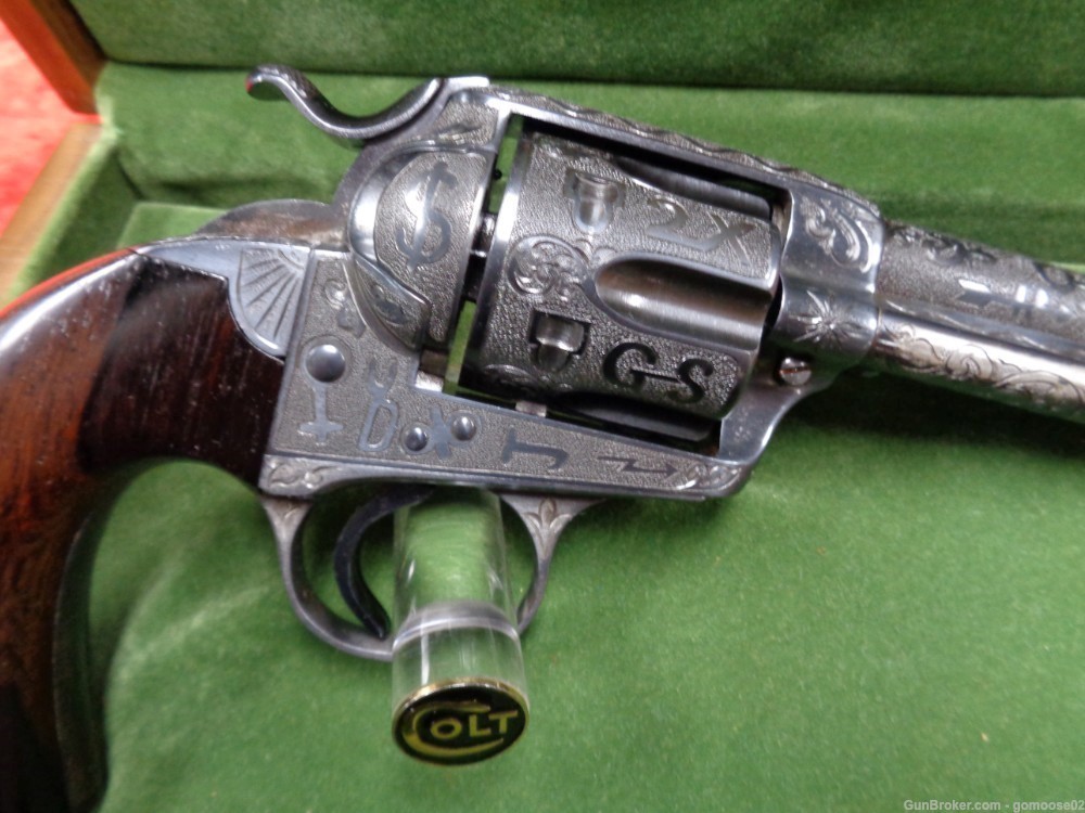 RARE 1902 Colt SAA Bisley CATTLE BRAND Engraved 1st Generation I TRADE BUY-img-57