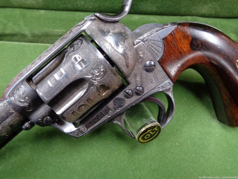 RARE 1902 Colt SAA Bisley CATTLE BRAND Engraved 1st Generation I TRADE BUY-img-60