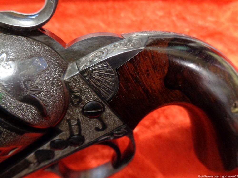 RARE 1902 Colt SAA Bisley CATTLE BRAND Engraved 1st Generation I TRADE BUY-img-54