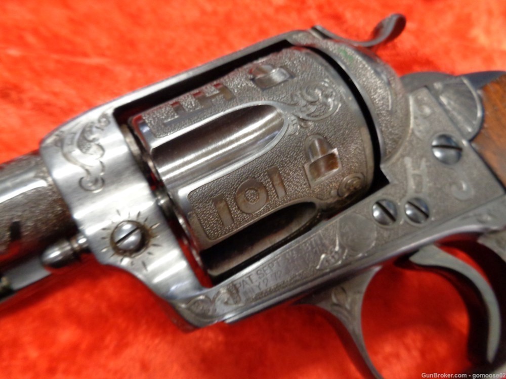 RARE 1902 Colt SAA Bisley CATTLE BRAND Engraved 1st Generation I TRADE BUY-img-52