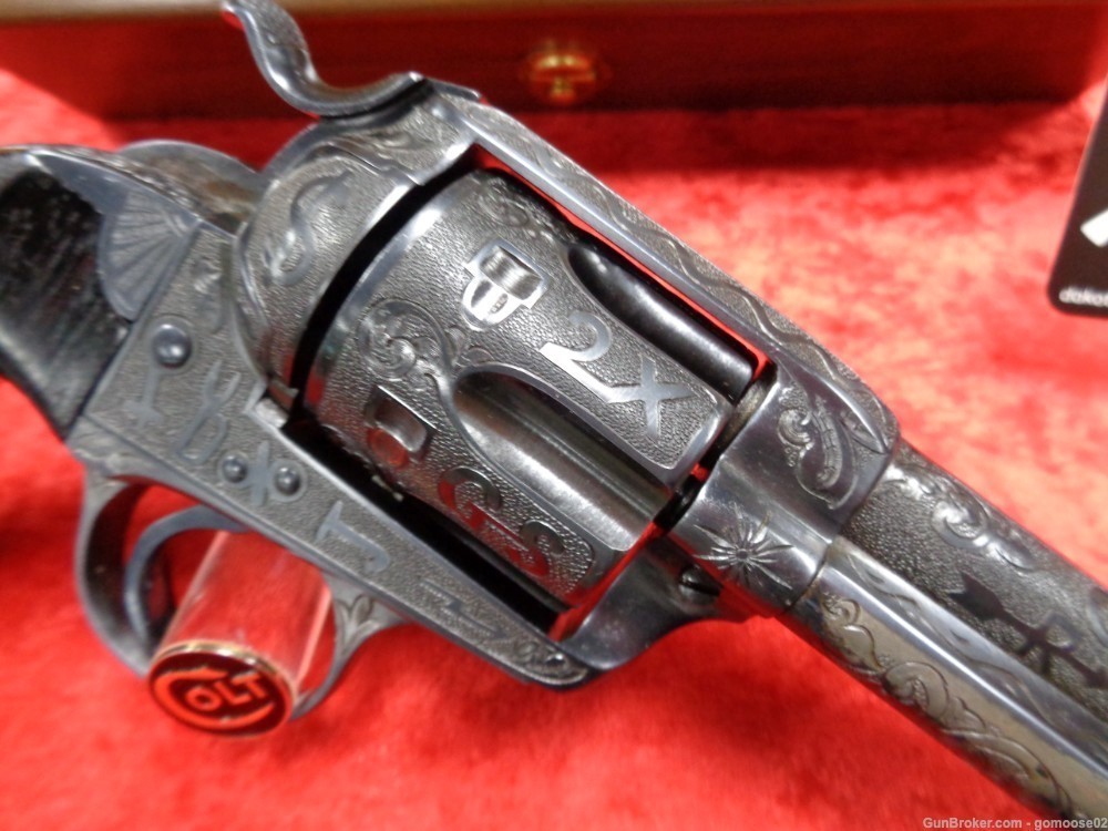 RARE 1902 Colt SAA Bisley CATTLE BRAND Engraved 1st Generation I TRADE BUY-img-4