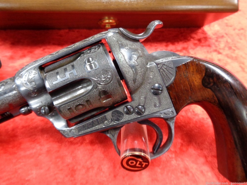 RARE 1902 Colt SAA Bisley CATTLE BRAND Engraved 1st Generation I TRADE BUY-img-6