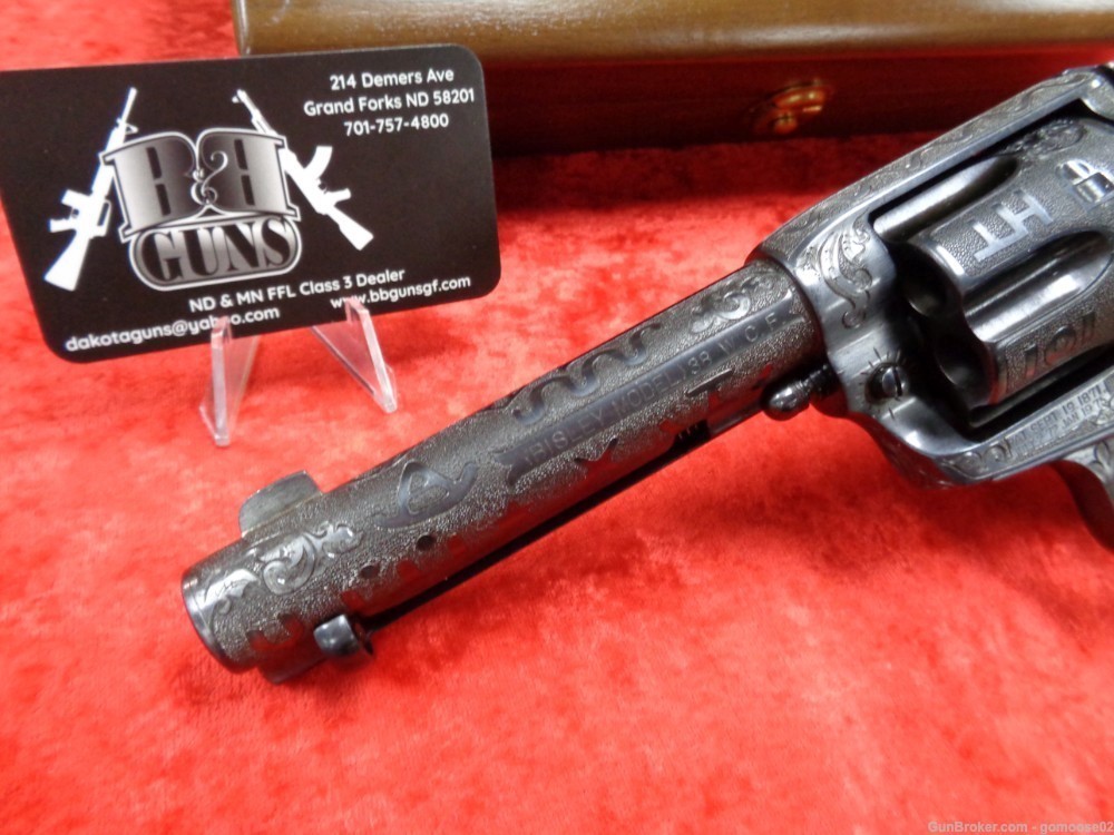 RARE 1902 Colt SAA Bisley CATTLE BRAND Engraved 1st Generation I TRADE BUY-img-7