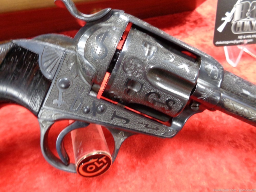 RARE 1902 Colt SAA Bisley CATTLE BRAND Engraved 1st Generation I TRADE BUY-img-2