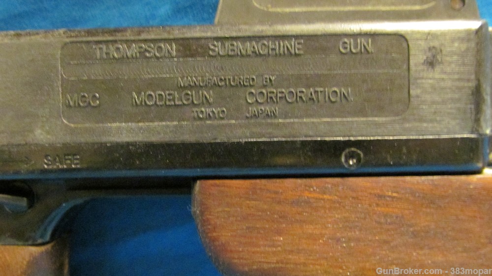 (G) MGC 1921 Thompson SMG Modelgun Corporation Tokyo Japan Blank Firing Gun-img-3