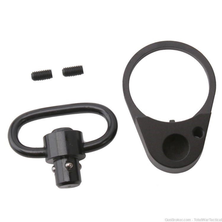 AR15 AR10 AR Ambi Quick Disconnect QD Sling Mount End Plate + Sling Swivel-img-0