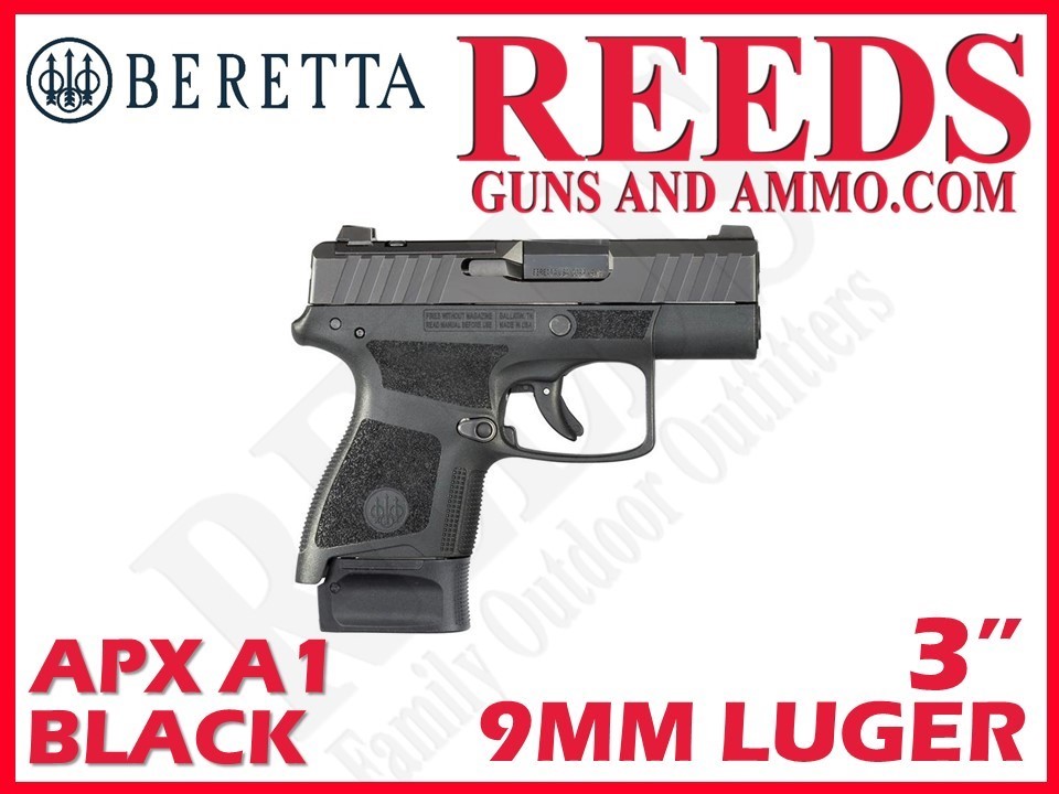 Beretta APX A1 Carry Black 9mm 3in 1-8Rd Mag JAXN9208A1-img-0