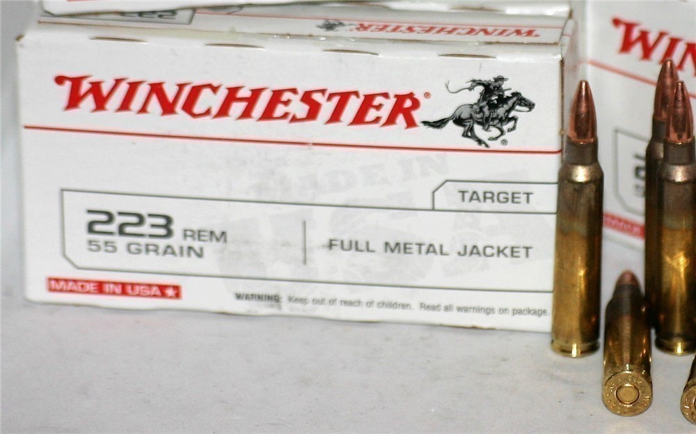 223 Winchester 55 Grain FMJ Ammo REM 20 Round NEW 223 NOCCFee-img-0