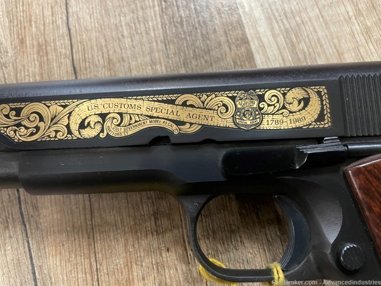 ONE OF A KIND COLT US CUSTOMS 1911.45 ENGRAVED NICK NAVARRO REDUCED!-img-5
